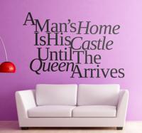 Man huis kasteel prinses tekst sticker - thumbnail