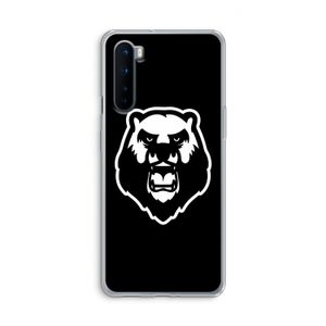 Angry Bear (black): OnePlus Nord Transparant Hoesje