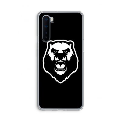 Angry Bear (black): OnePlus Nord Transparant Hoesje