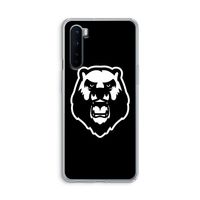 Angry Bear (black): OnePlus Nord Transparant Hoesje