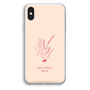 Where flowers bloom: iPhone XS Transparant Hoesje