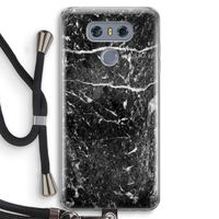 Zwart marmer: LG G6 Transparant Hoesje met koord