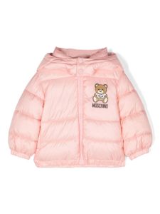 Moschino Kids veste matelassée à imprimé Teddy Bear - Rose