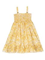 Versace Kids robe évasée à imprimé Barocco - Jaune