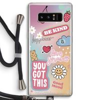 Positivity: Samsung Galaxy Note 8 Transparant Hoesje met koord