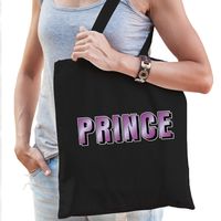 Prince fun tekst cadeau tas zwart dames - thumbnail