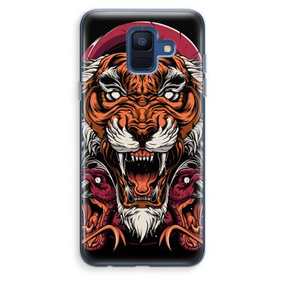 Tiger and Rattlesnakes: Samsung Galaxy A6 (2018) Transparant Hoesje