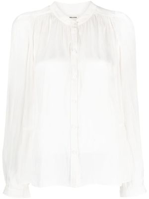 Zadig&Voltaire blouse Tchin en satin - Blanc