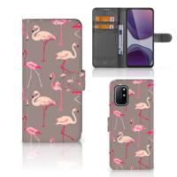 OnePlus 8T | Telefoonhoesje | Met pasjeshouder | Flamingo