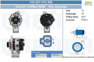 Dynamo / Alternator BV PSH, Spanning (Volt)12V, u.a. für Hyundai, KIA