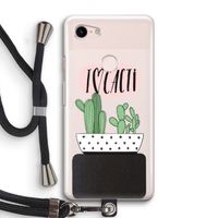 I love cacti: Pixel 3 Transparant Hoesje met koord