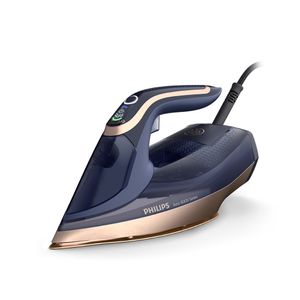 Philips DST8050/20 strijkijzer Stoomstrijkijzer SteamGlide Elite-zoolplaat 3000 W Blauw, Goud