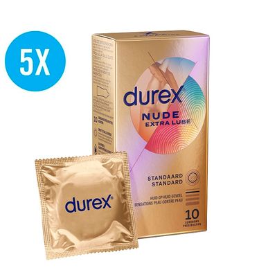 Durex Nude Condooms Extra Lube huid-op-huid gevoel (latex)