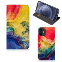 Bookcase iPhone 12 Mini Watercolor Dark Bookcase iPhone 12 Mini Watercolor Dark