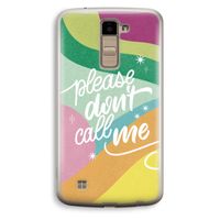 Don't call: LG K10 (2016) Transparant Hoesje