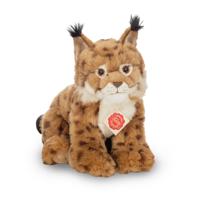 Knuffeldier Lynx - zachte pluche stof - premium kwaliteit knuffels - lichtbruin - 26 cm - thumbnail