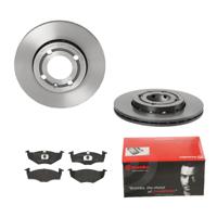 Remmenset, remschijf BREMBO, Remschijftype: Binnen geventileerd, Inbouwplaats: Vooras, u.a. für VW, Seat