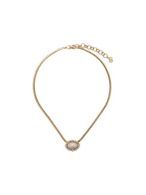 Christian Dior Pre-Owned collier à pendentif ovale