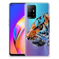 Hoesje maken OPPO A94 5G | Reno5 Z Watercolor Tiger Hoesje maken OPPO A94 5G | Reno5 Z Watercolor Tiger