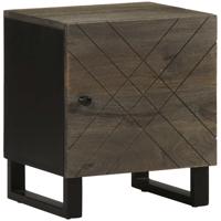 Nachtkastje 40x33x46 cm massief mangohout zwart