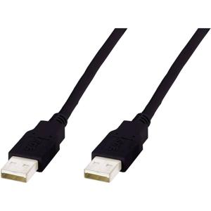 Digitus USB-kabel USB 2.0 USB-A stekker, USB-A stekker 1.80 m Zwart AK-300100-018-S