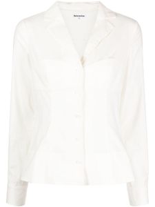 Reformation chemise en coton Macy à coupe strecth - Blanc