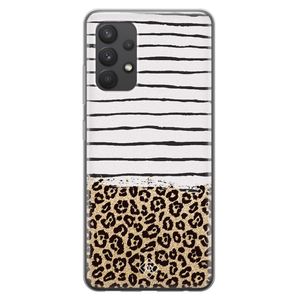 Samsung Galaxy A32 4G siliconen telefoonhoesje - Leopard lines