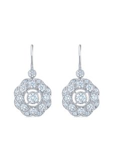 KWIAT boucles d'oreilles pendantes Splendor en or blanc 18ct ornées de diamants - Argent