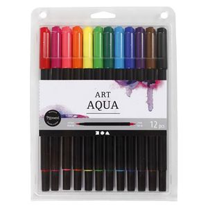 Creativ Company Aquarel marker standaard kleuren, 12st.