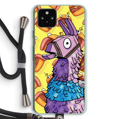 Loot Burger: Pixel 5a 5G Transparant Hoesje met koord