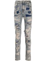 Represent jean à effet usé - Bleu