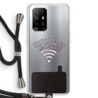 Home Is Where The Wifi Is: Oppo A94 5G Transparant Hoesje met koord