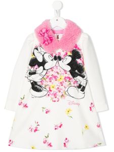 Monnalisa robe volantée à motif Disney - Blanc