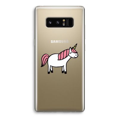 Eenhoorn: Samsung Galaxy Note 8 Transparant Hoesje