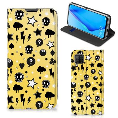 Mobiel BookCase Huawei P40 Lite Punk Geel