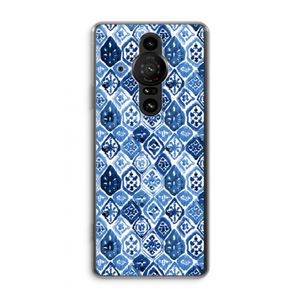 Blauw motief: Sony Xperia Pro-I Transparant Hoesje