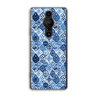 Blauw motief: Sony Xperia Pro-I Transparant Hoesje