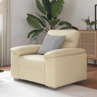 Sofastoel Crme 60 cm Kunstleer