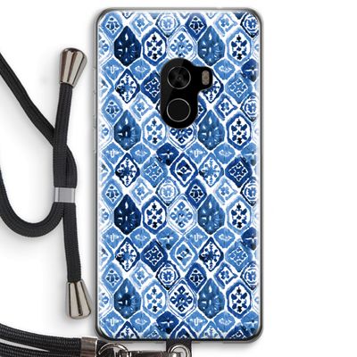 Blauw motief: Xiaomi Mi Mix 2 Transparant Hoesje met koord