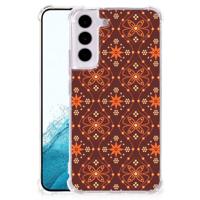 Samsung Galaxy S22 Doorzichtige Silicone Hoesje Batik Brown