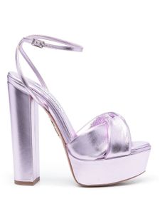 Aquazzura sandales métallisées 60 mm à plateforme - Violet