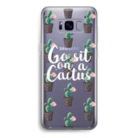 Cactus quote: Samsung Galaxy S8 Transparant Hoesje - thumbnail