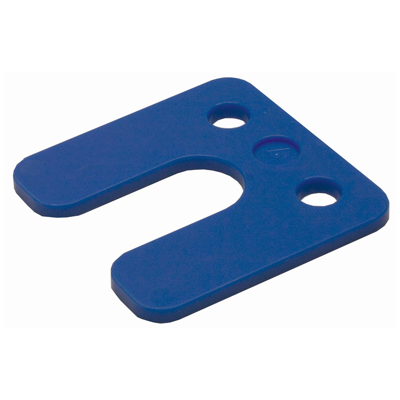 GB drukplaat met sleuf 4mm blauw etiket; 48 per zak | 192 stuks - 17434744
