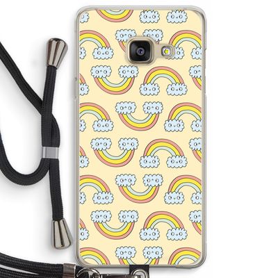 Regenboog: Samsung Galaxy A3 (2016) Transparant Hoesje met koord