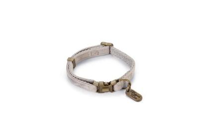 Beeztees Designed by Lotte Velura Hondenhalsband Fluweel Grijs 20-30cm x10mm