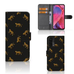 Telefoonhoesje met Pasjes voor OPPO A54 5G | A74 5G | A93 5G Leopards