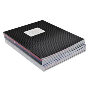 10x stuks school schriften gekleurd A5 formaat - ruitjes van 5 mm