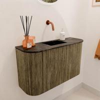 Toiletmeubel Mondiaz Joya Dlux | 73.2 cm | Meubelkleur Dusk | Faye wastafel Lava Wasbak Midden | Zonder kraangat(en)