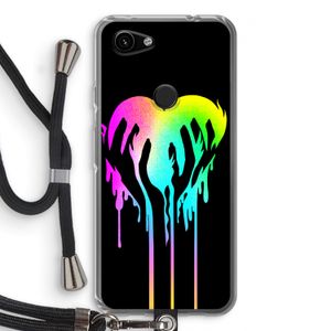 Hold My Heart: Pixel 3a Transparant Hoesje met koord