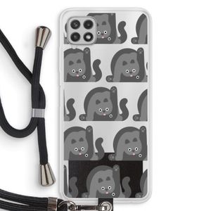 Cats: Samsung Galaxy A22 4G Transparant Hoesje met koord